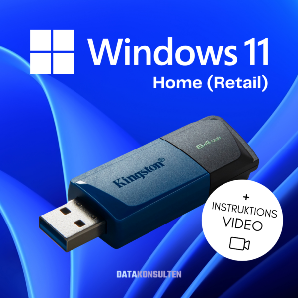 Windows 11 Home 64GB (installationsmedia) + Retail Licens